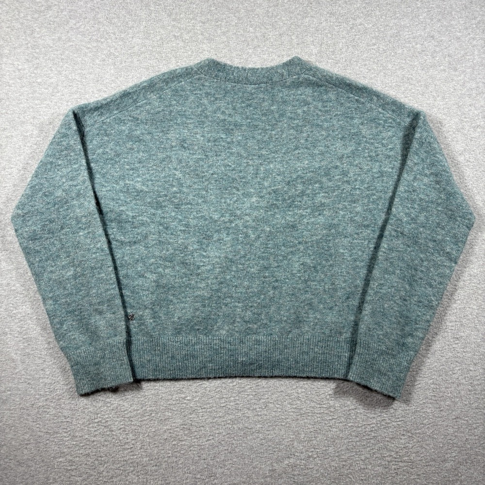 Lululemon Alpaca Wool Blend Cardigan Sweater Large Glacier Lake Teal LW3HQWS - Picture 2 of 6